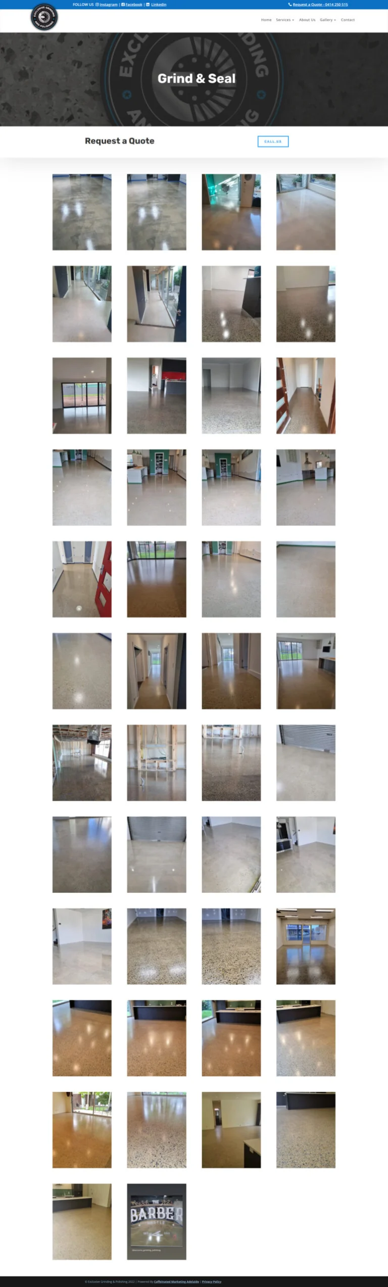 Exclusive Grinding & Polishing website, gallery